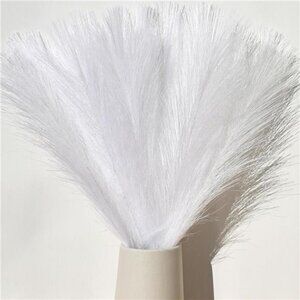 20pcs White Silk Pampas Grass Artificial Fake Flowers 18" for Mother's Day